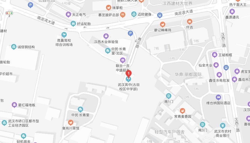 武汉外国语英中学校地图图片