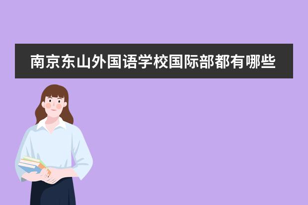 南京东山外国语学校国际部都有哪些课程？