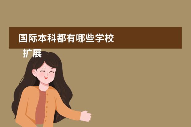 国际本科都有哪些学校
扩展资料
