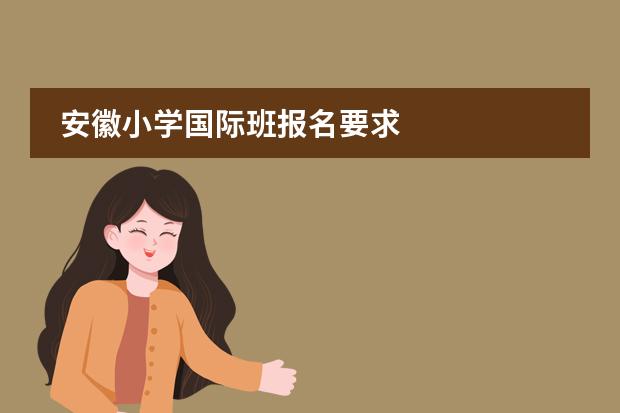 安徽小学国际班报名要求