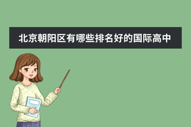 北京朝阳区有哪些排名好的国际高中?