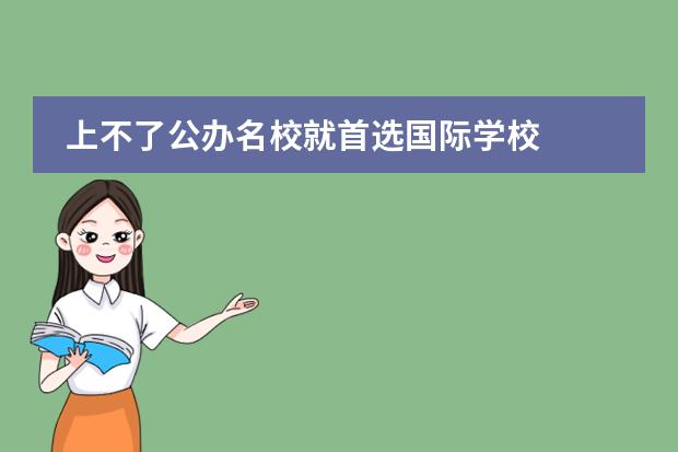 上不了公办名校就首选国际学校