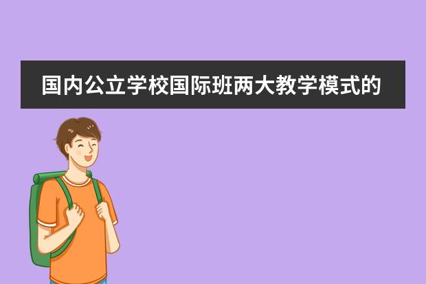 国内公立学校国际班两大教学模式的不同