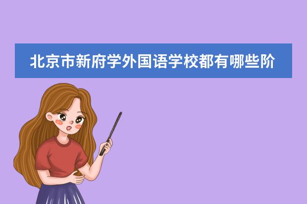 北京市新府学外国语学校都有哪些阶段招生?