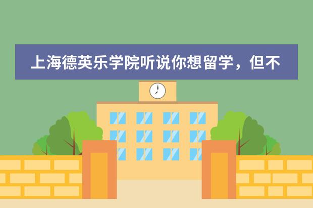 上海德英乐学院听说你想留学,但不想交学费?