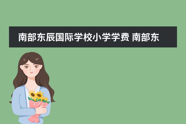 南部东辰国际学校小学学费 南部东辰国际学校2022年收费标准