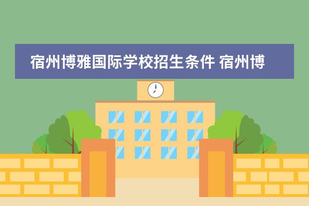宿州博雅国际学校招生条件 宿州博雅国际实验小学,应交学费是多少