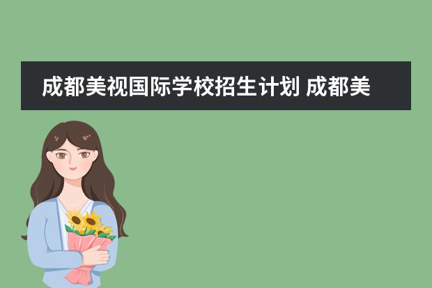 成都美视国际学校招生计划 成都美视国际学校学费、收费多少