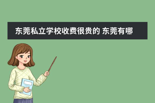 东莞私立学校收费很贵的 东莞有哪几所民办高中学费最贵的是多少钱?
