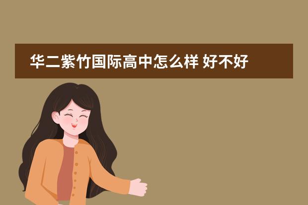 华二紫竹国际高中怎么样 好不好