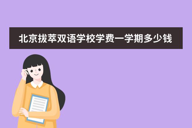 北京拔萃双语学校学费一学期多少钱?