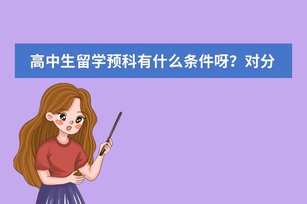 高中生留学预科有什么条件呀?对分数有要求嘛?