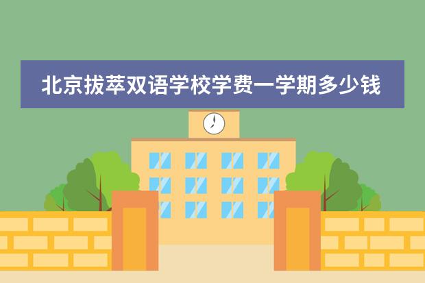 北京拔萃双语学校学费一学期多少钱?