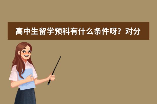 高中生留学预科有什么条件呀?对分数有要求嘛?