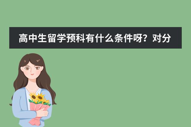 高中生留学预科有什么条件呀?对分数有要求嘛?