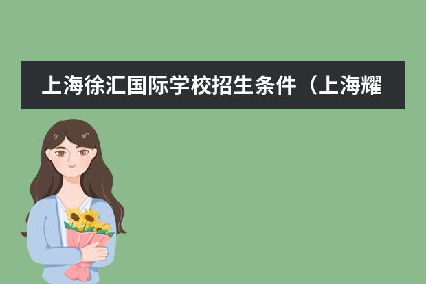 上海徐汇国际学校招生条件（上海耀中国际学校招生条件）