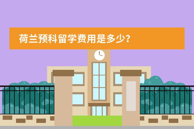 荷兰预科留学费用是多少?