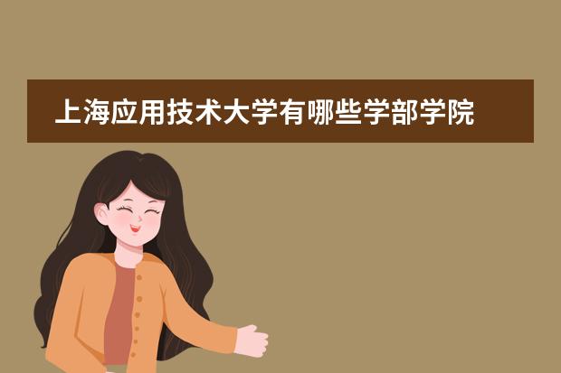 上海应用技术大学有哪些学部学院