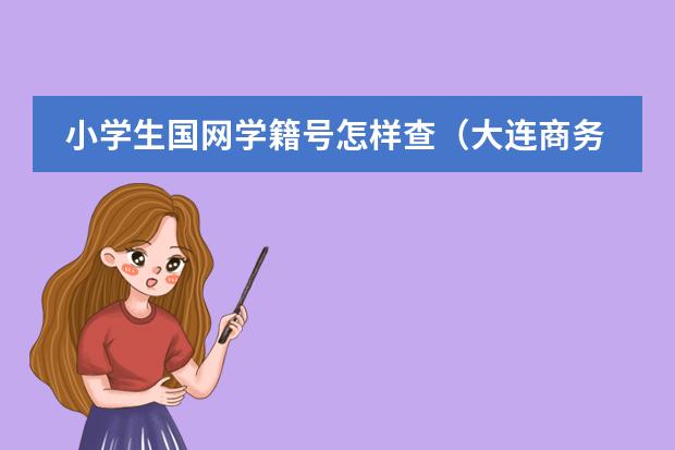 小学生国网学籍号怎样查(大连商务学院国际学院在大连开发区的新校址)
