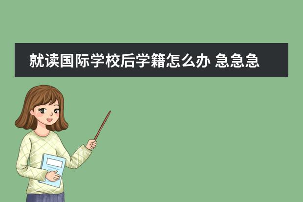 就读国际学校后学籍怎么办 急急急，借读生学籍问题