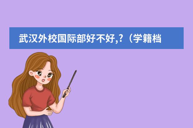 武汉外校国际部好不好,?(学籍档案和电子学籍档案)