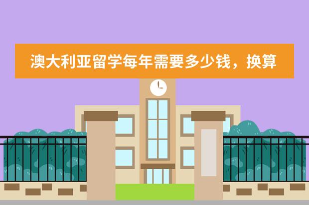 澳大利亚留学每年需要多少钱,换算成人民币,学会计学