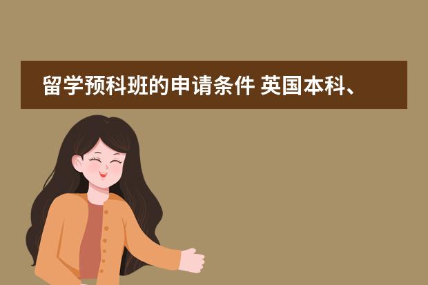留学预科班的申请条件 英国本科、预科入学申请基本介绍是怎样的?