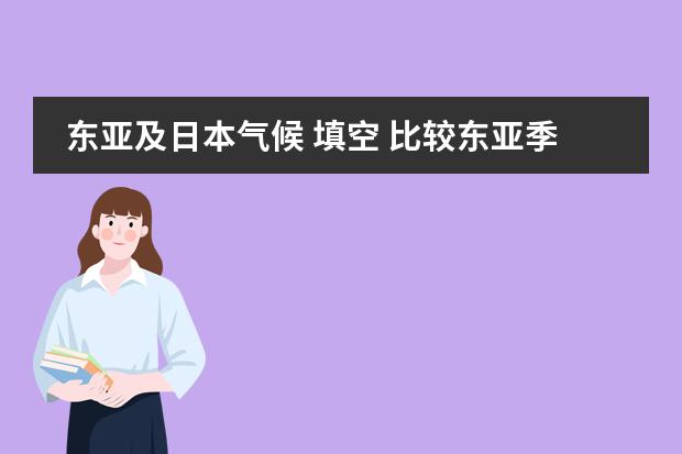 东亚及日本气候 填空 比较东亚季风和澳大利亚季风的异同