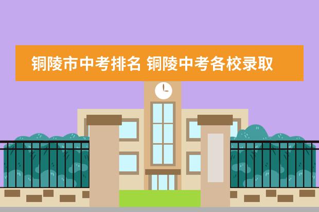 铜陵市中考排名 铜陵中考各校录取分数线公布