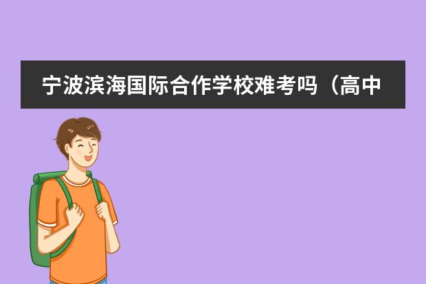 宁波滨海国际合作学校难考吗(高中)