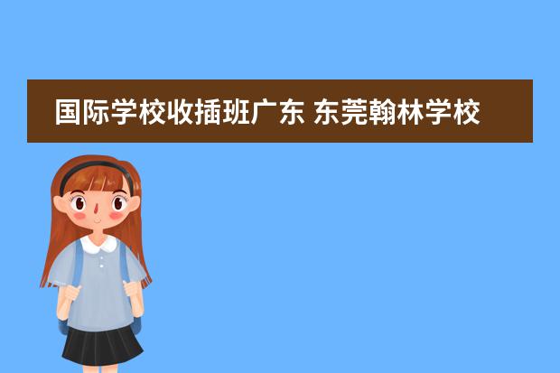 国际学校收插班广东 东莞翰林学校插班难不难考