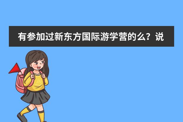 有参加过新东方国际游学营的么?说说哪个线路好啊?