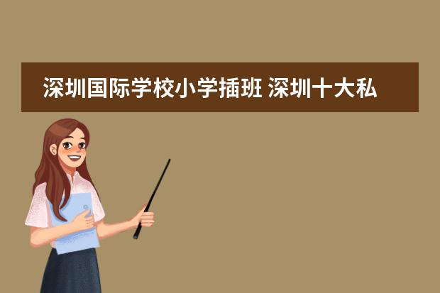 深圳国际学校小学插班 深圳十大私立国际学校