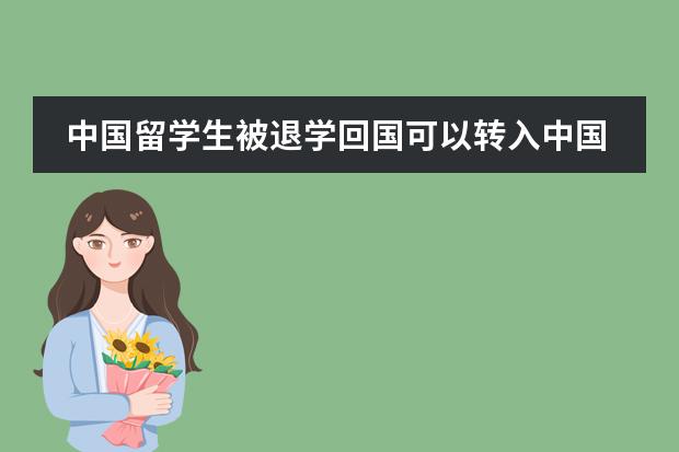 中国留学生被退学回国可以转入中国大学吗