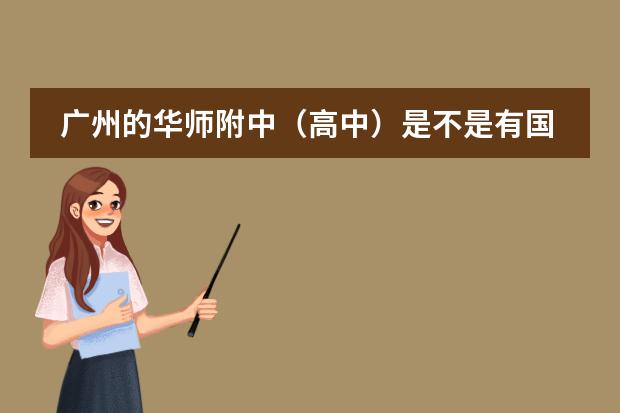 广州的华师附中(高中)是不是有国际班 孩子上国际学校好还是公立学校好