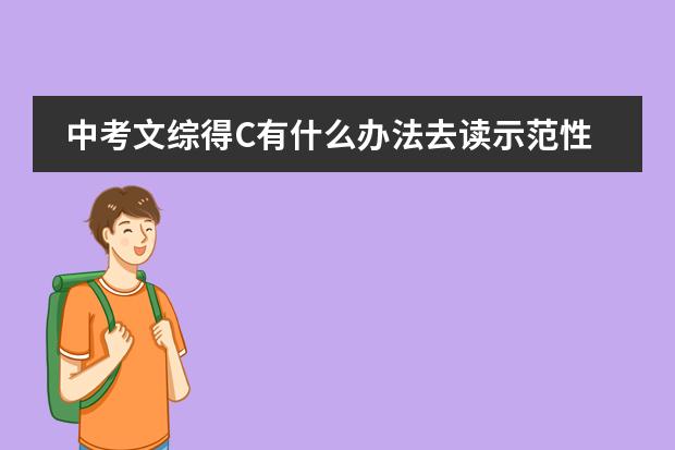 中考文综得C有什么办法去读示范性高中吗?