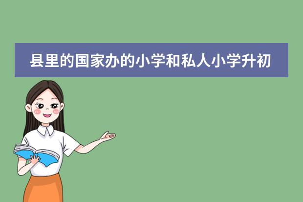 县里的国家办的小学和私人小学升初中有什么区别吗????