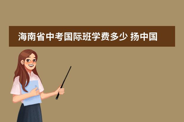 海南省中考国际班学费多少 扬中国际班中考录取分数线