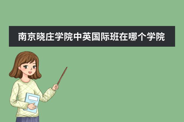 南京晓庄学院中英国际班在哪个学院