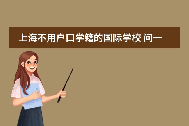 上海不用户口学籍的国际学校 问一下北京和上海的国际学校