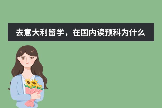 去意大利留学，在国内读预科为什么这么贵呢?