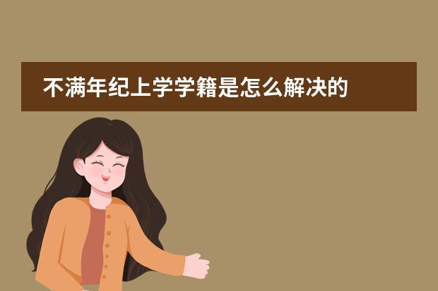 不满年纪上学学籍是怎么解决的