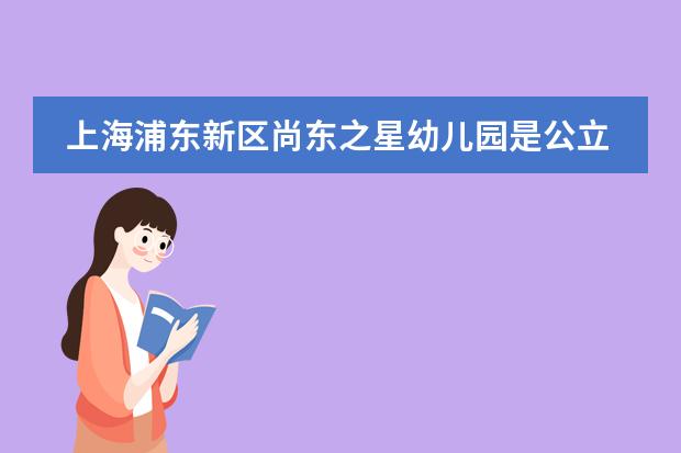 上海浦东新区尚东之星幼儿园是公立幼儿园怎么样