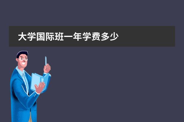 大学国际班一年学费多少