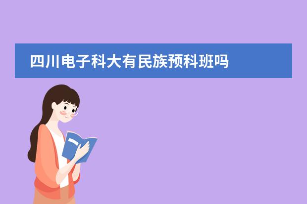 四川电子科大有民族预科班吗