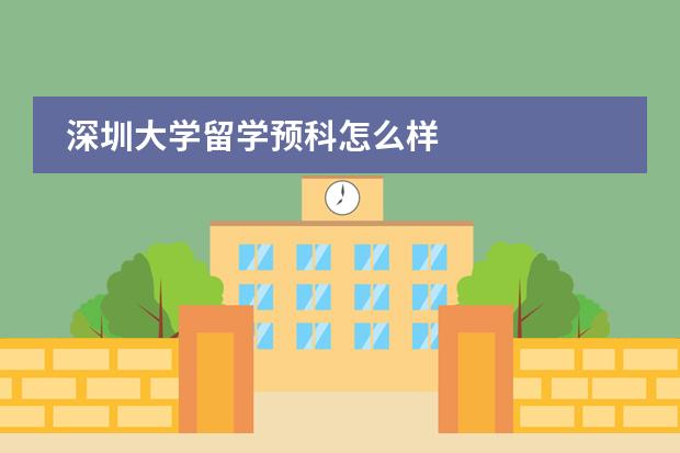 深圳大学留学预科怎么样