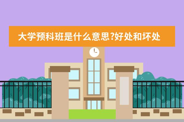 大学预科班是什么意思?好处和坏处