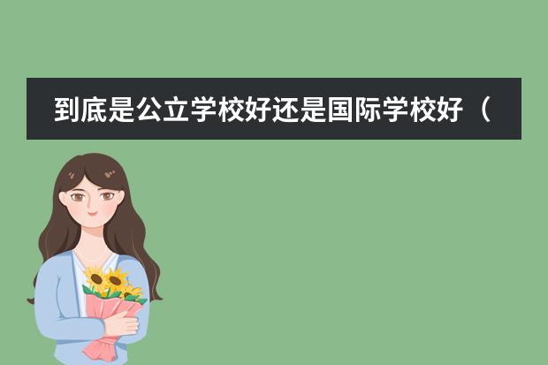 到底是公立学校好还是国际学校好(北京哪所国际学校有中美双学籍?)