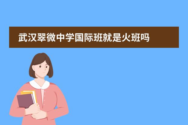 武汉翠微中学国际班就是火班吗