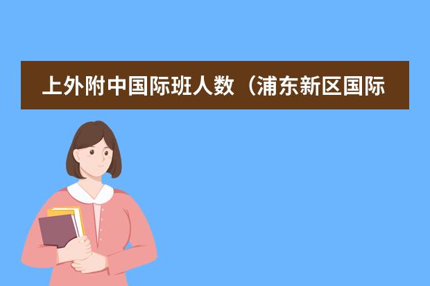 上外附中国际班人数(浦东新区国际学校2024收费标准大全(下篇))